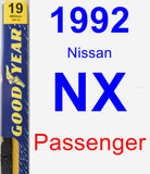 Passenger Wiper Blade for 1992 Nissan NX - Premium