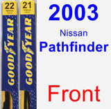 Front Wiper Blade Pack for 2003 Nissan Pathfinder - Premium