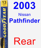 Rear Wiper Blade for 2003 Nissan Pathfinder - Premium