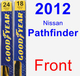 Front Wiper Blade Pack for 2012 Nissan Pathfinder - Premium