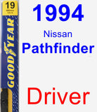 Driver Wiper Blade for 1994 Nissan Pathfinder - Premium