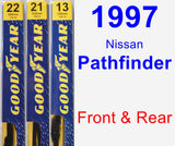 Front & Rear Wiper Blade Pack for 1997 Nissan Pathfinder - Premium