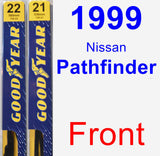 Front Wiper Blade Pack for 1999 Nissan Pathfinder - Premium