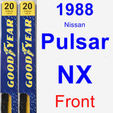 Front Wiper Blade Pack for 1988 Nissan Pulsar NX - Premium