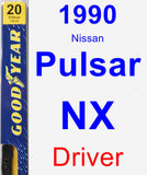 Driver Wiper Blade for 1990 Nissan Pulsar NX - Premium