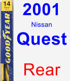 Rear Wiper Blade for 2001 Nissan Quest - Premium