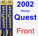 Front Wiper Blade Pack for 2002 Nissan Quest - Premium