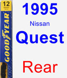 Rear Wiper Blade for 1995 Nissan Quest - Premium