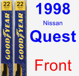 Front Wiper Blade Pack for 1998 Nissan Quest - Premium