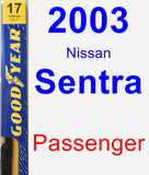 Passenger Wiper Blade for 2003 Nissan Sentra - Premium