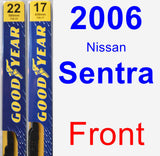 Front Wiper Blade Pack for 2006 Nissan Sentra - Premium