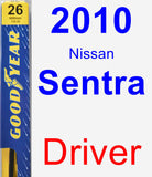 Driver Wiper Blade for 2010 Nissan Sentra - Premium