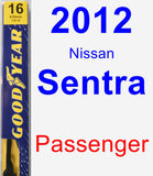 Passenger Wiper Blade for 2012 Nissan Sentra - Premium