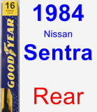 Rear Wiper Blade for 1984 Nissan Sentra - Premium