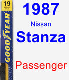 Passenger Wiper Blade for 1987 Nissan Stanza - Premium