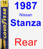 Rear Wiper Blade for 1987 Nissan Stanza - Premium