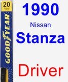 Driver Wiper Blade for 1990 Nissan Stanza - Premium