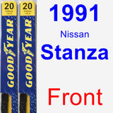 Front Wiper Blade Pack for 1991 Nissan Stanza - Premium