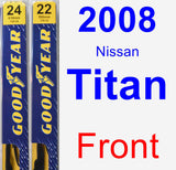 Front Wiper Blade Pack for 2008 Nissan Titan - Premium