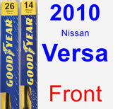 Front Wiper Blade Pack for 2010 Nissan Versa - Premium