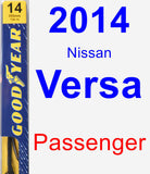 Passenger Wiper Blade for 2014 Nissan Versa - Premium