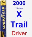 Driver Wiper Blade for 2006 Nissan X-Trail - Premium