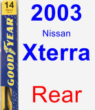 Rear Wiper Blade for 2003 Nissan Xterra - Premium