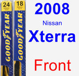 Front Wiper Blade Pack for 2008 Nissan Xterra - Premium