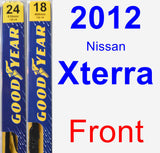 Front Wiper Blade Pack for 2012 Nissan Xterra - Premium