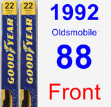 Front Wiper Blade Pack for 1992 Oldsmobile 88 - Premium