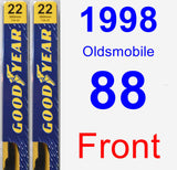 Front Wiper Blade Pack for 1998 Oldsmobile 88 - Premium