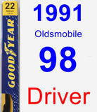 Driver Wiper Blade for 1991 Oldsmobile 98 - Premium