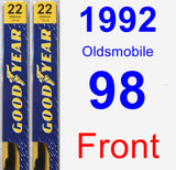 Front Wiper Blade Pack for 1992 Oldsmobile 98 - Premium