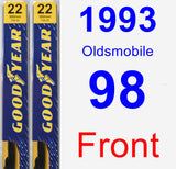 Front Wiper Blade Pack for 1993 Oldsmobile 98 - Premium