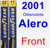 Front Wiper Blade Pack for 2001 Oldsmobile Alero - Premium