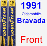 Front Wiper Blade Pack for 1991 Oldsmobile Bravada - Premium