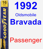 Passenger Wiper Blade for 1992 Oldsmobile Bravada - Premium