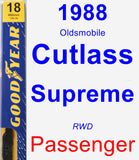 Passenger Wiper Blade for 1988 Oldsmobile Cutlass Supreme - Premium