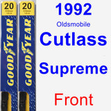 Front Wiper Blade Pack for 1992 Oldsmobile Cutlass Supreme - Premium