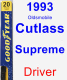 Driver Wiper Blade for 1993 Oldsmobile Cutlass Supreme - Premium