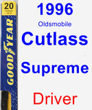 Driver Wiper Blade for 1996 Oldsmobile Cutlass Supreme - Premium