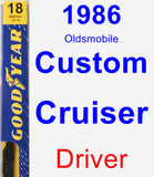 Driver Wiper Blade for 1986 Oldsmobile Custom Cruiser - Premium