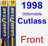 Front Wiper Blade Pack for 1998 Oldsmobile Cutlass - Premium