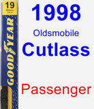 Passenger Wiper Blade for 1998 Oldsmobile Cutlass - Premium