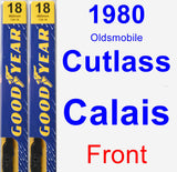 Front Wiper Blade Pack for 1980 Oldsmobile Cutlass Calais - Premium