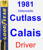 Driver Wiper Blade for 1981 Oldsmobile Cutlass Calais - Premium