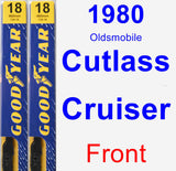 Front Wiper Blade Pack for 1980 Oldsmobile Cutlass Cruiser - Premium