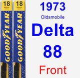 Front Wiper Blade Pack for 1973 Oldsmobile Delta 88 - Premium