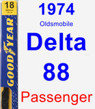 Passenger Wiper Blade for 1974 Oldsmobile Delta 88 - Premium