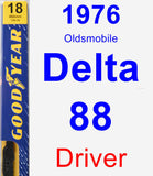 Driver Wiper Blade for 1976 Oldsmobile Delta 88 - Premium